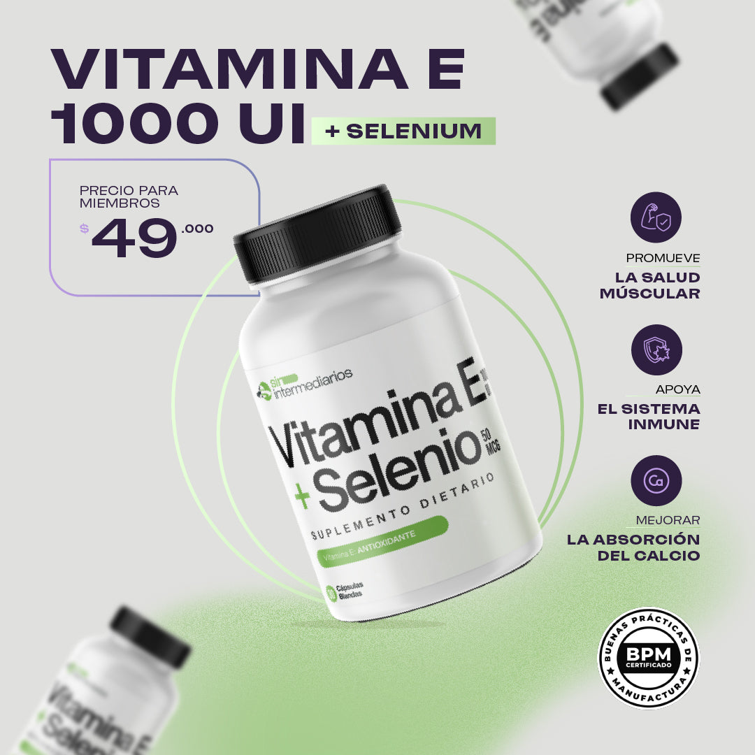 Cápsulas Vitamina E + Selenio